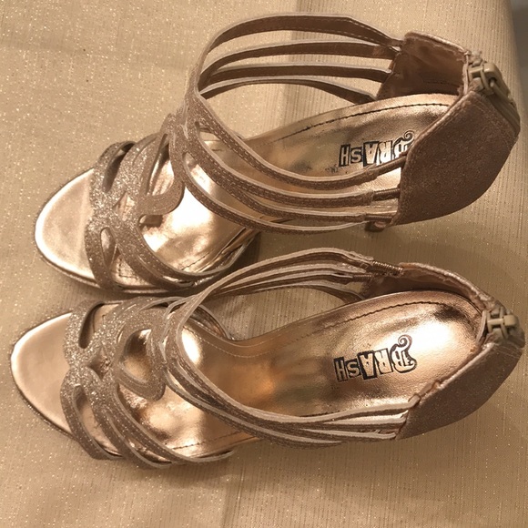 Gold Glitter Heels - Picture 7 of 10